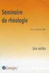 Séminaire de rhéologie vignette
